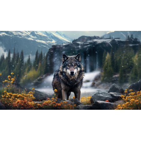 Loup dans la nature