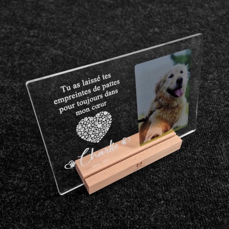 Plaque commémorative sur pied personnalisable CHERYPET