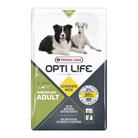 Opti Life Adult Medium au poulet chien moyen VERSELE LAGA sac de 1kg et 2,5kg