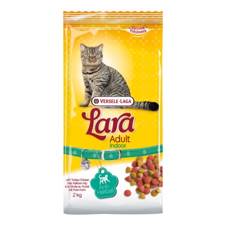 Paquet 2kg de croquettes Lara Adult Indoor au poulet et dinde pour chat VERSELE LAGA