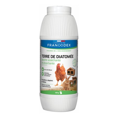 Poudreur 450g poudre environnement TERRE DE DIATOMÉE FRANCODEX