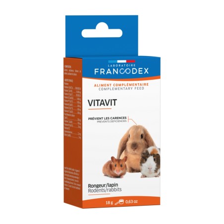 Complément alimentaire VITAVIT en poudre rongeur FRANCODEX flacon de 18g