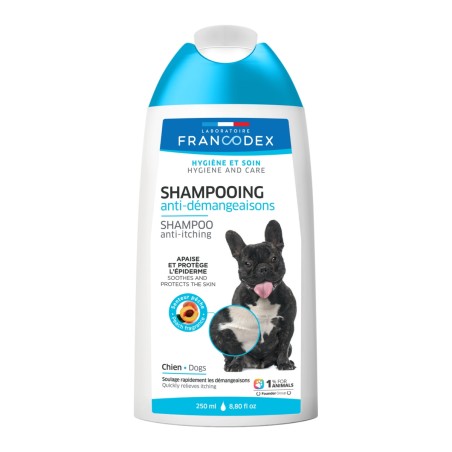 Shampoing Anti-Démangeaisons pour chien FRANCODEX bouteille de 250ml