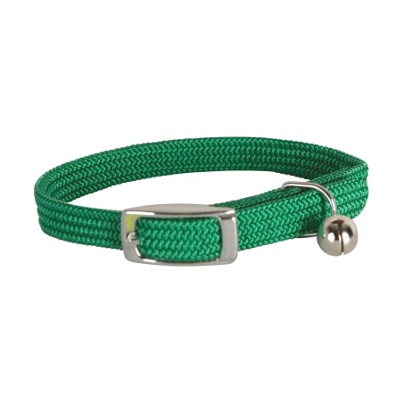 Collier nylon élastique avec grelot pour chat DOOGY FASHION coloris vert