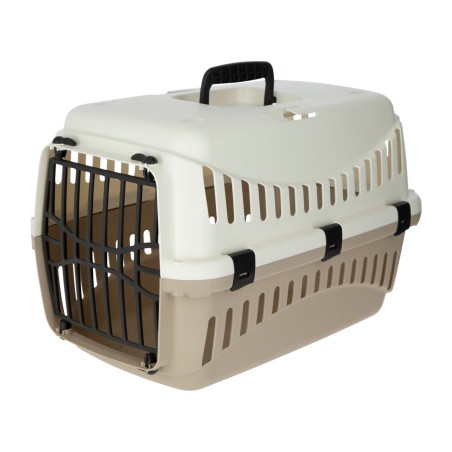 Cage de transport avec porte fermée Expedion KERBL crème et taupe